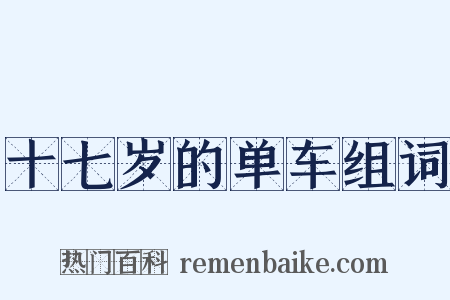 十七岁的单车组词是什么意思的图片